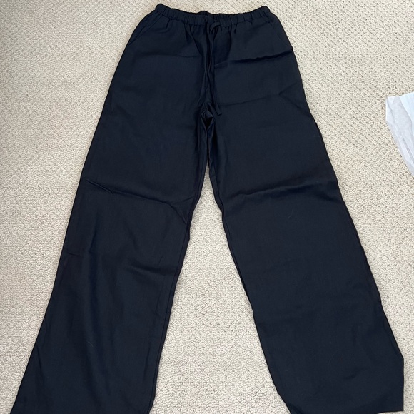 PepperMayo black linen pants - Picture 1 of 3